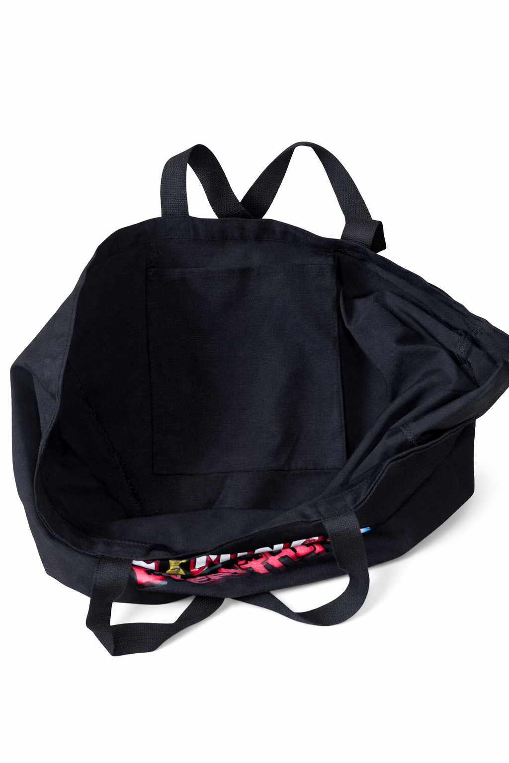 WCFE “Everywhere” Canvas Tote Bag – Large Black Tote with Inner Pocket