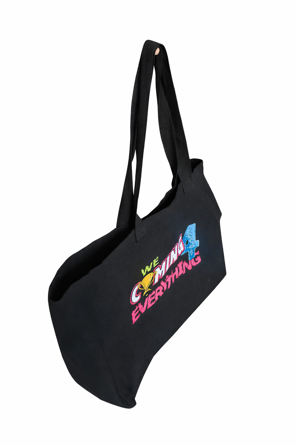 WCFE “Everywhere” Canvas Tote Bag – Large Black Tote with Inner Pocket